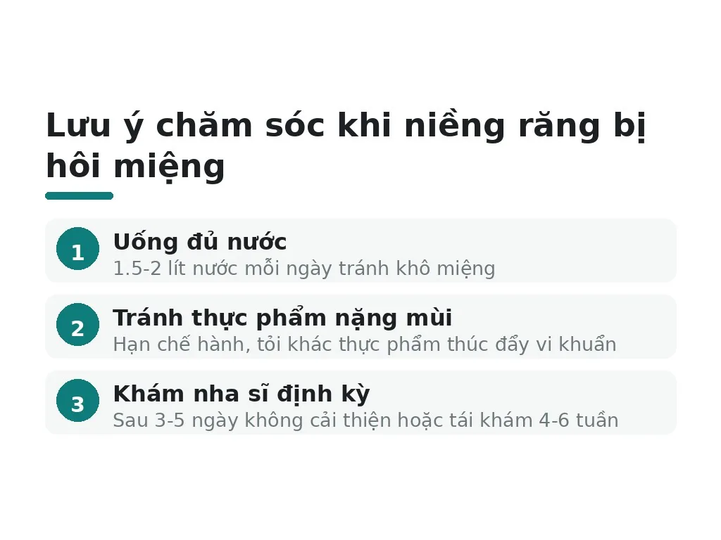 Còn những lưu ý quan trọng nào khi niềng răng bị hôi miệng?