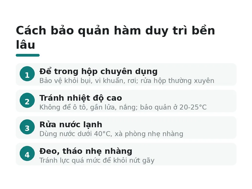 Cách bảo quản hàm duy trì bền lâu