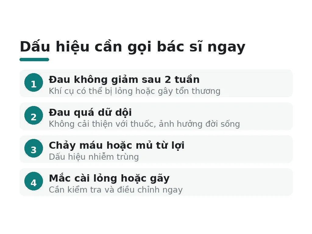 Khi nào cần liên hệ bác sĩ chỉnh nha?