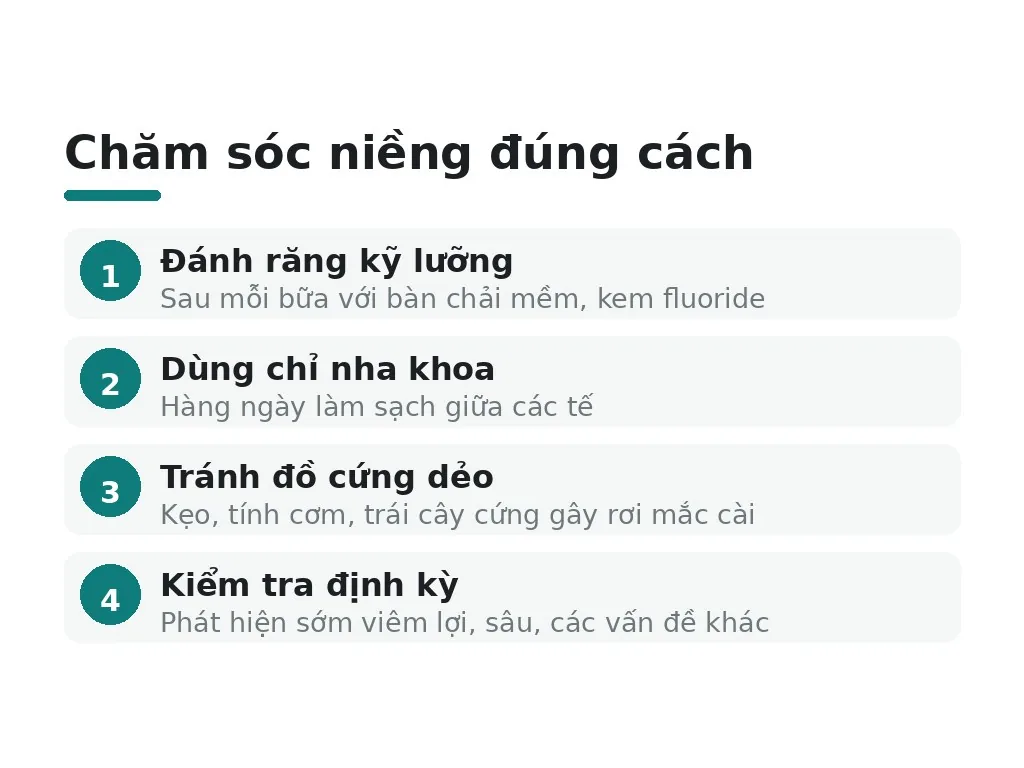 Chăm sóc niềng đúng cách