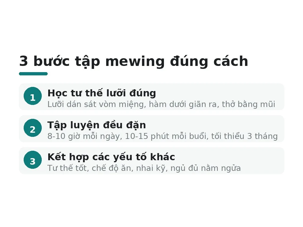 Làm thế nào tập mewing đúng cách để cải thiện sai khớp cắn?