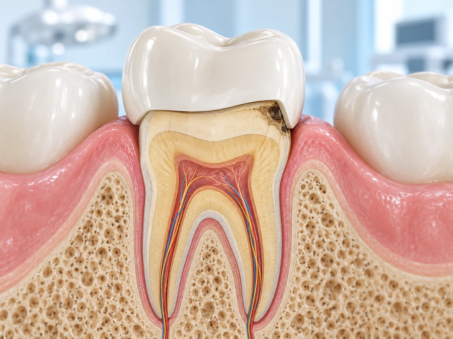 Bọc răng sứ rồi răng thật bên trong có bị sâu lại không?