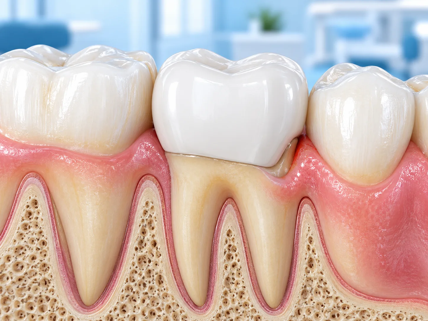 Bọc răng sứ có thể làm teo nướu không?