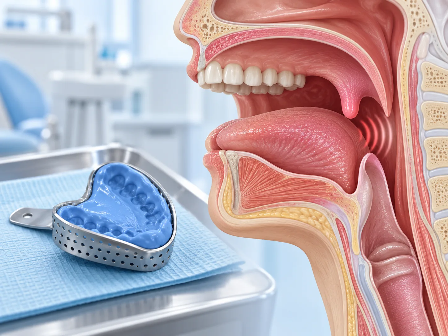 Lấy dấu răng truyền thống có gây buồn nôn hoặc vướng víu không?