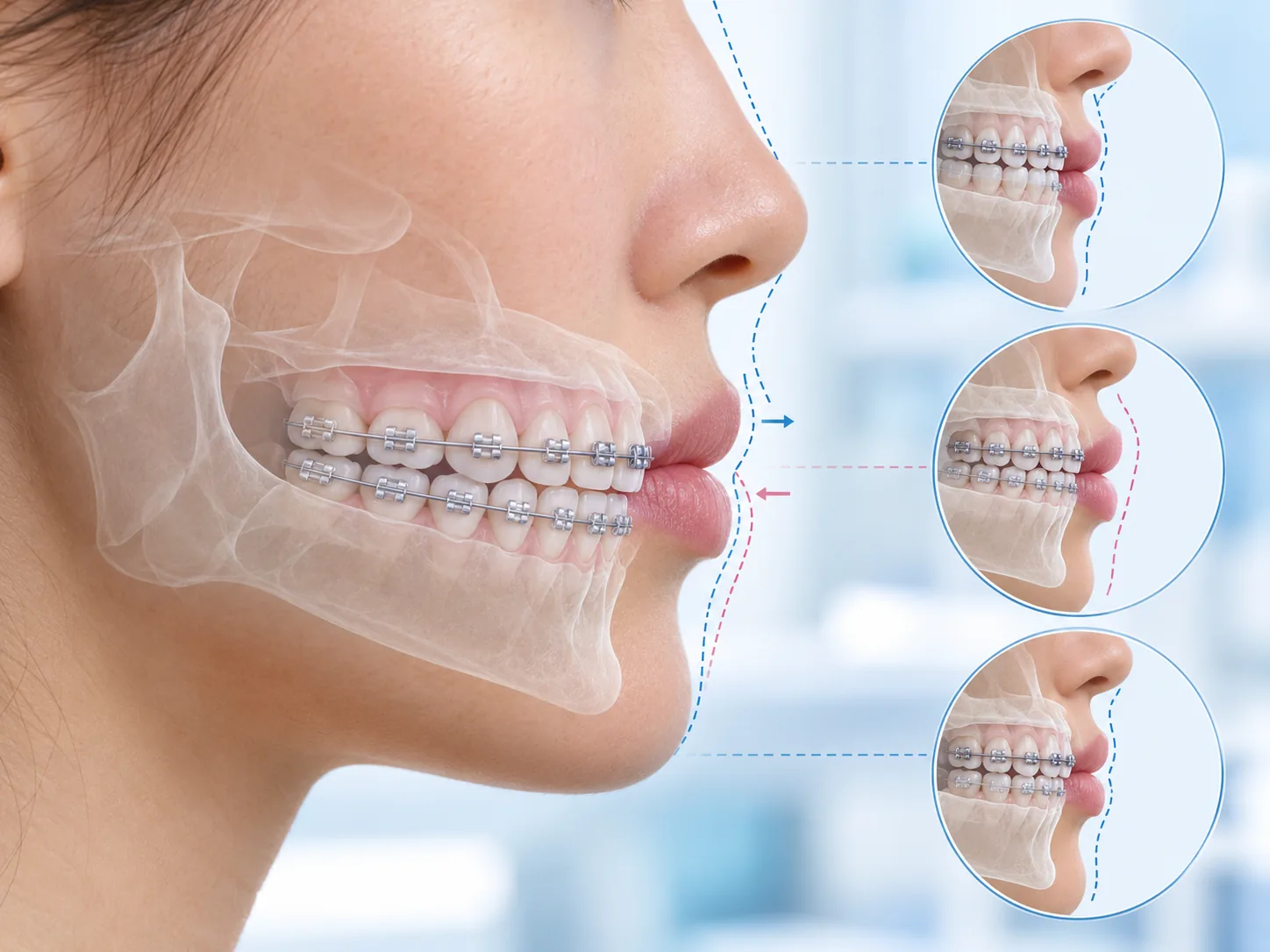 Vì sao mũi có thể trông cao và rõ hơn sau khi niềng răng?