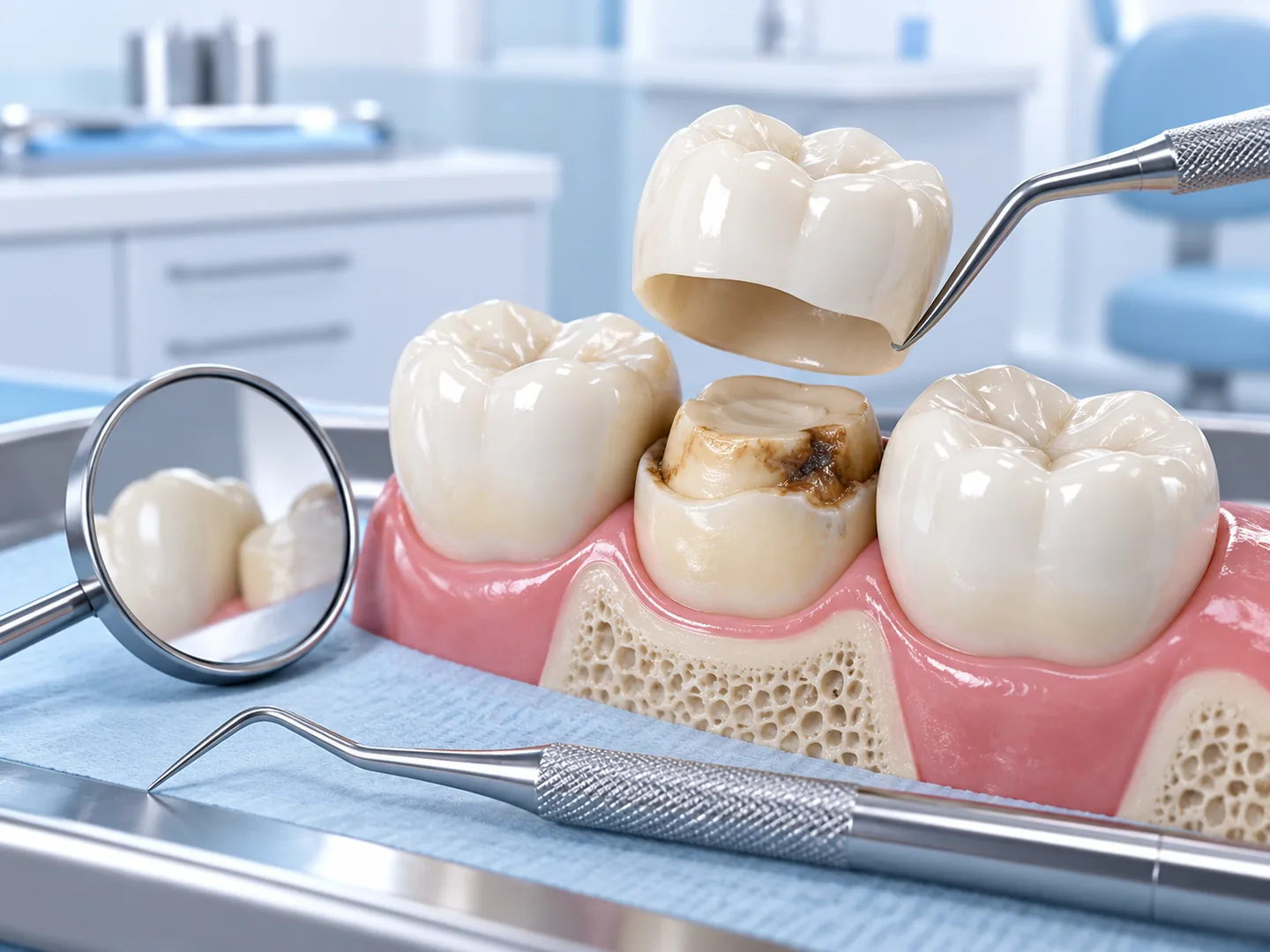 Làm gì khi nghi ngờ răng bọc sứ bị sâu?